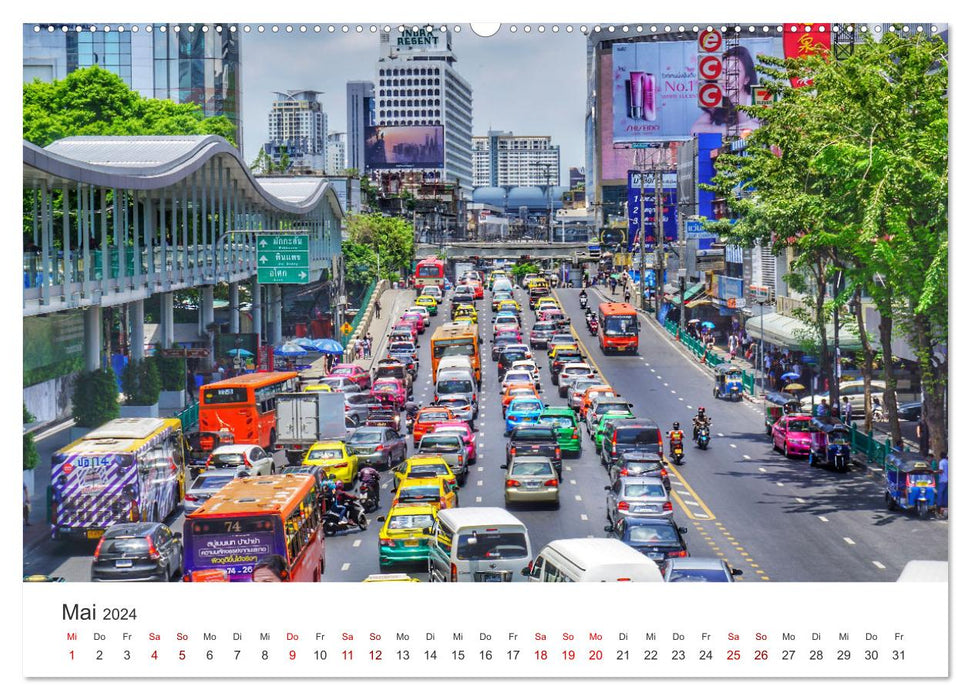 Bangkok - The unique capital of Thailand. (CALVENDO Premium Wall Calendar 2024) 