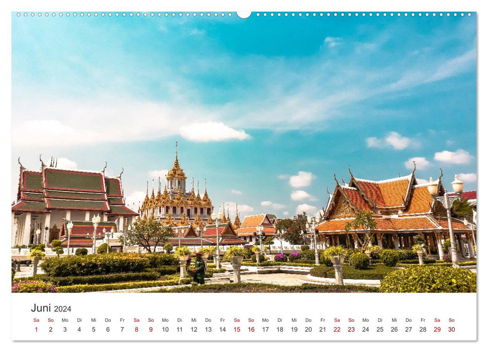 Bangkok - The unique capital of Thailand. (CALVENDO Premium Wall Calendar 2024) 