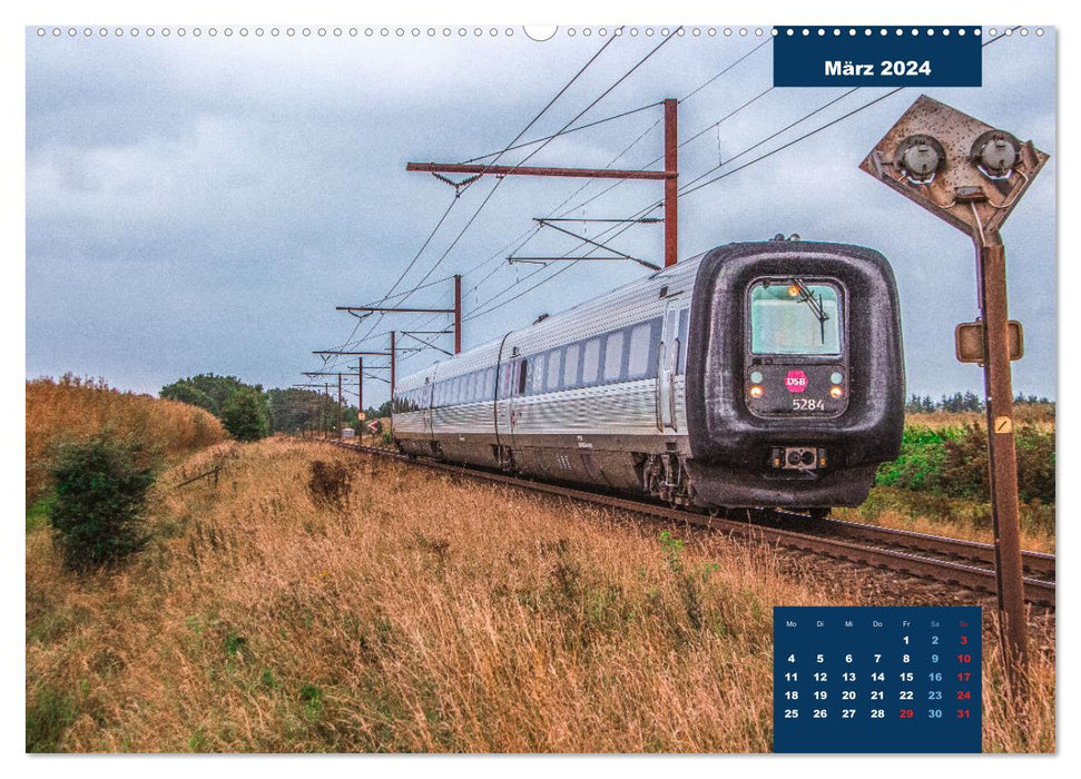 Danish Railways (CALVENDO Wall Calendar 2024) 