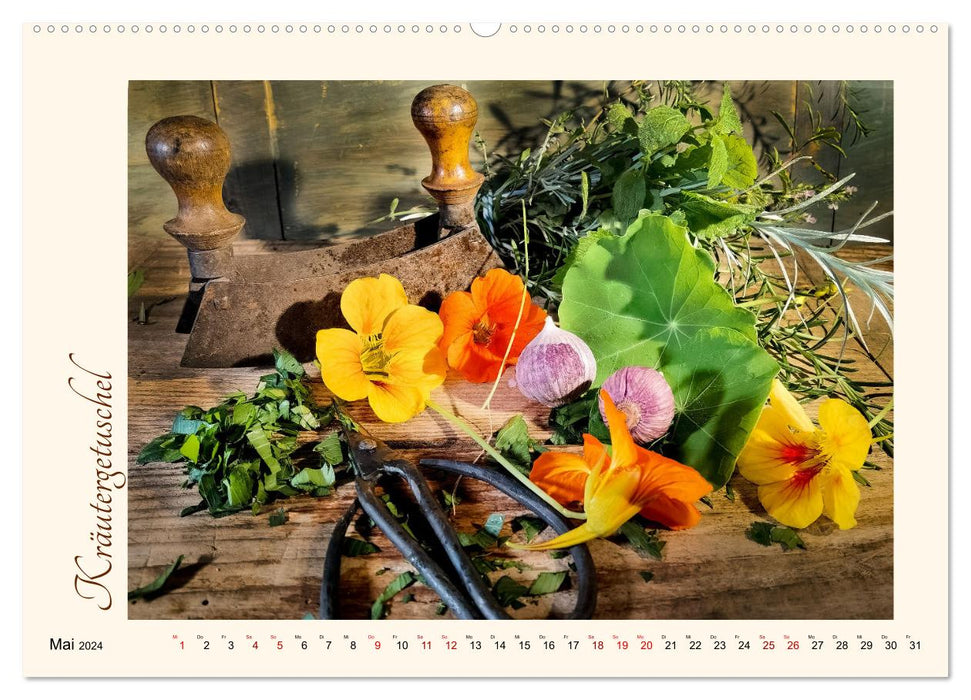 Chat en cuisine - moments nostalgiques (Calendrier mural CALVENDO 2024) 