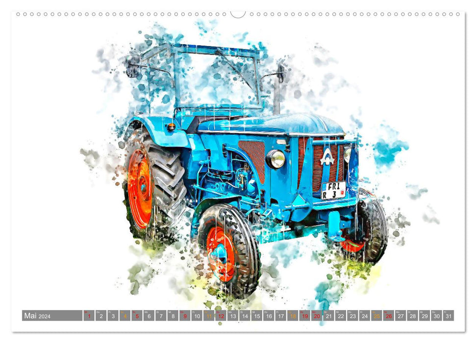 Traktoren Oldtimer Kraftpakete (CALVENDO Wandkalender 2024)