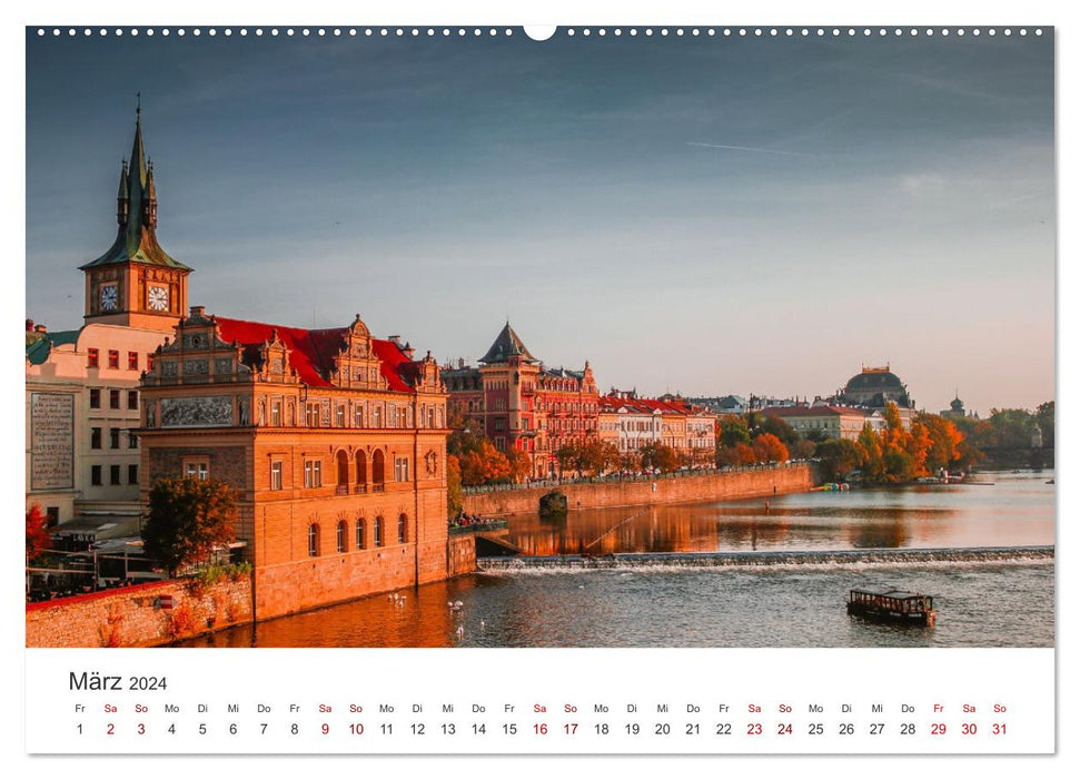 Prague - The beautiful capital of the Czech Republic. (CALVENDO Premium Wall Calendar 2024) 