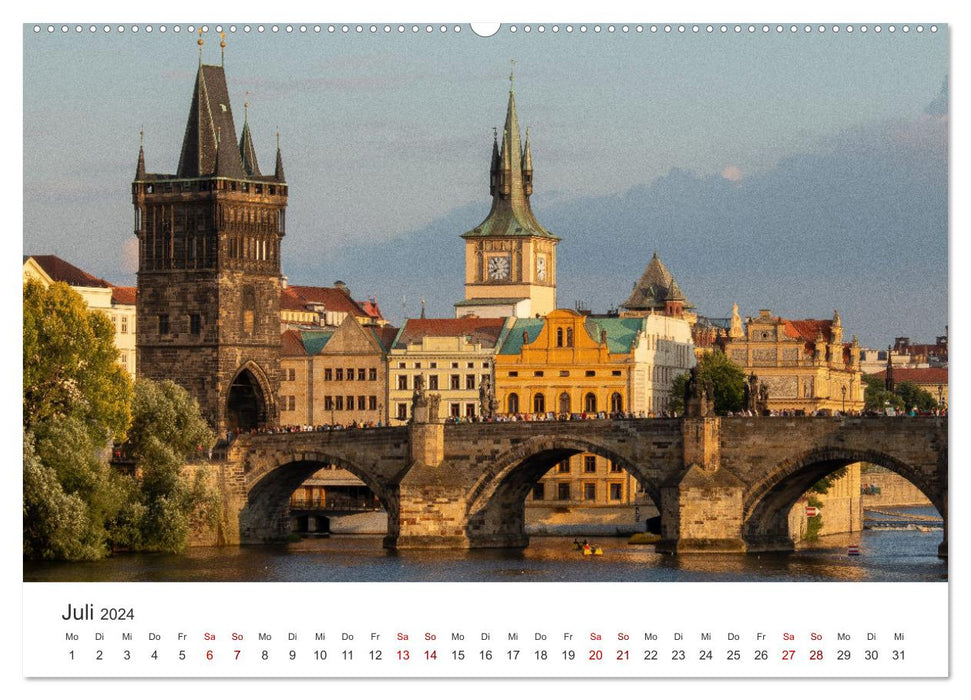 Prague – La belle capitale de la République tchèque. (Calendrier mural CALVENDO Premium 2024) 