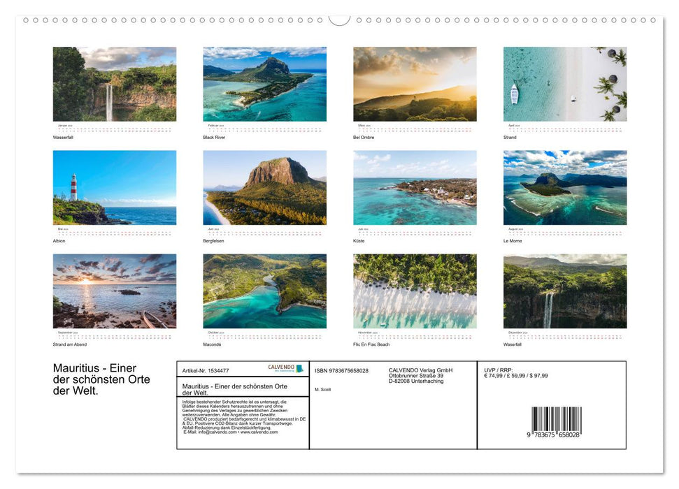 Mauritius - One of the most beautiful places in the world. (CALVENDO Premium Wall Calendar 2024) 