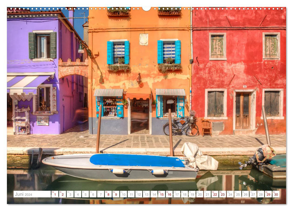 Îles de Burano (Calendrier mural CALVENDO 2024) 