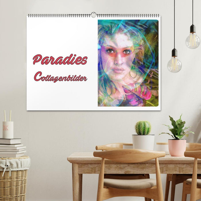Paradis - photos de collage (calendrier mural CALVENDO 2024) 