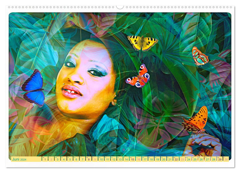 Paradise - collage pictures (CALVENDO wall calendar 2024) 
