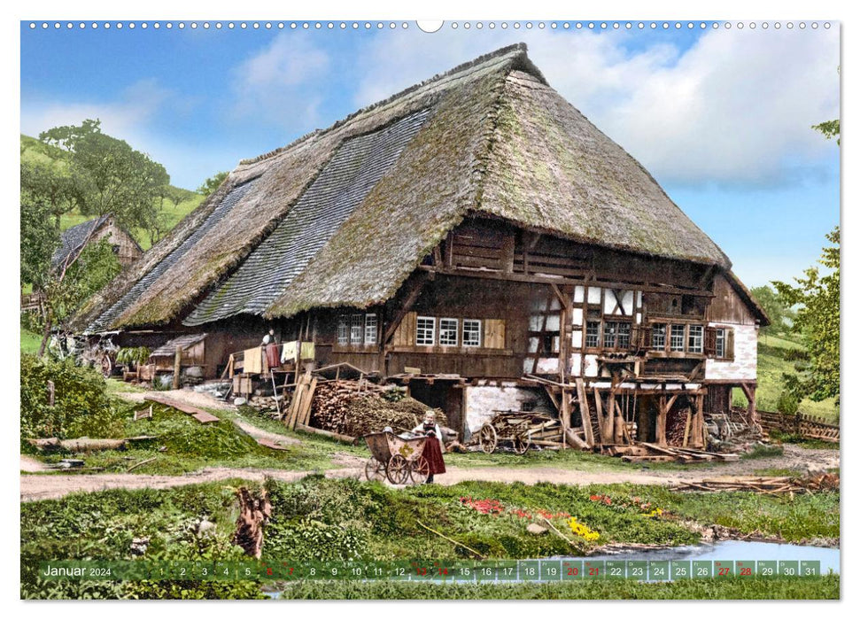 The Black Forest in Imperial times - photos newly restored (CALVENDO Premium Wall Calendar 2024) 