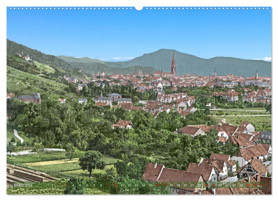 The Black Forest in Imperial times - photos newly restored (CALVENDO Premium Wall Calendar 2024) 