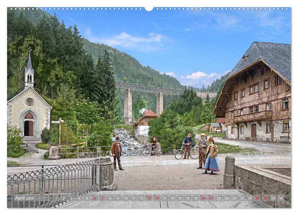 The Black Forest in Imperial times - photos newly restored (CALVENDO Premium Wall Calendar 2024) 