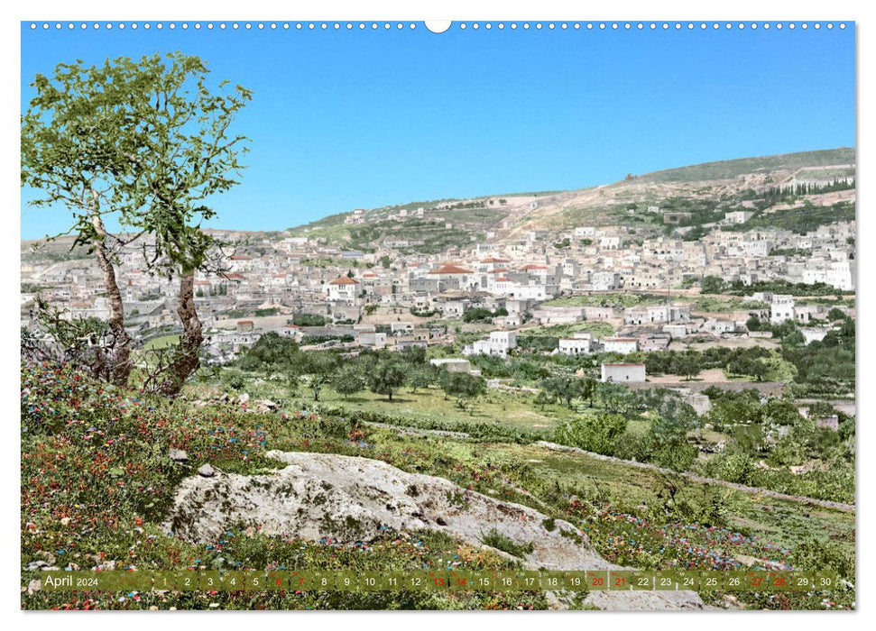 The Holy Land around 1900 - photos newly restored and colored (CALVENDO Premium Wall Calendar 2024) 