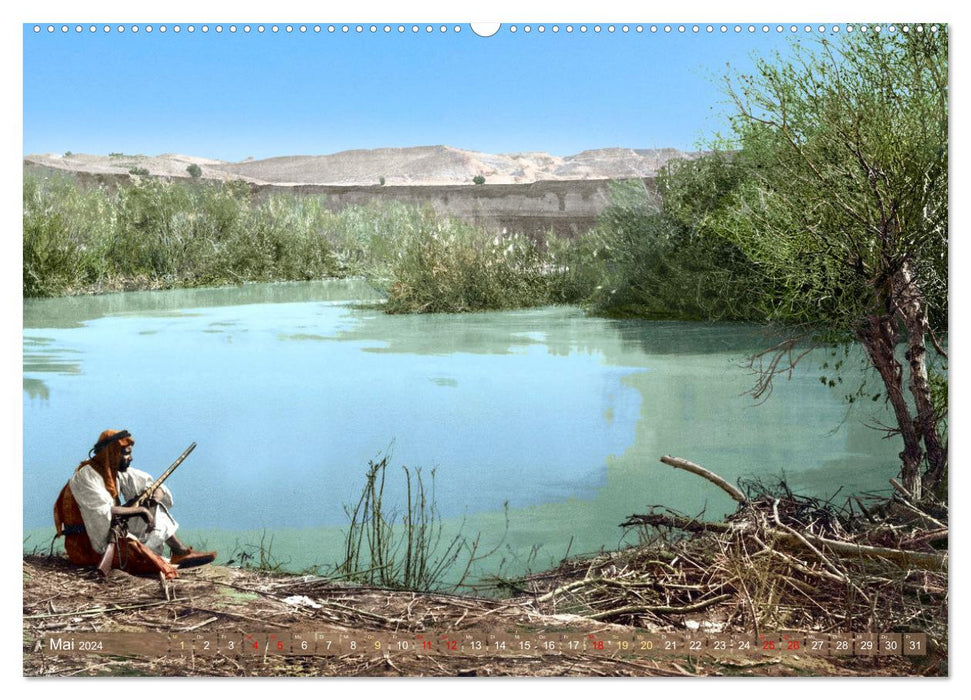 The Holy Land around 1900 - photos newly restored and colored (CALVENDO Premium Wall Calendar 2024) 
