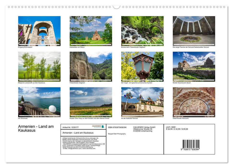 Armenien - Land am Kaukasus (CALVENDO Wandkalender 2024)