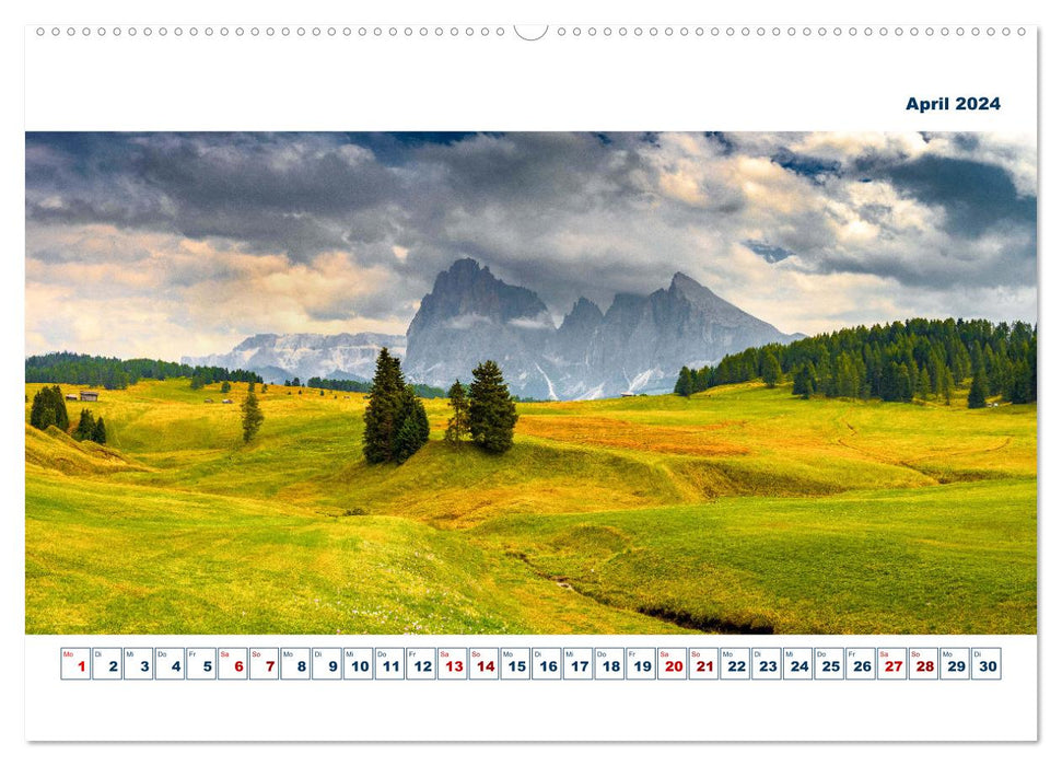 South Tyrol - Dolomite dreams by VogtArt (CALVENDO wall calendar 2024) 