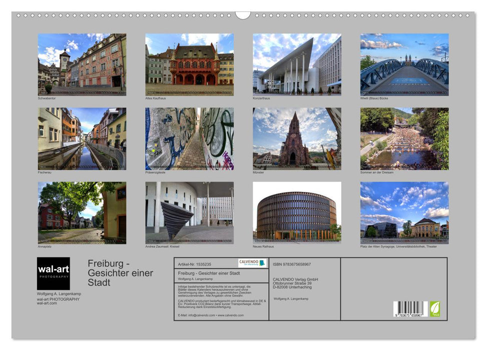 Freiburg - faces of a city (CALVENDO wall calendar 2024) 