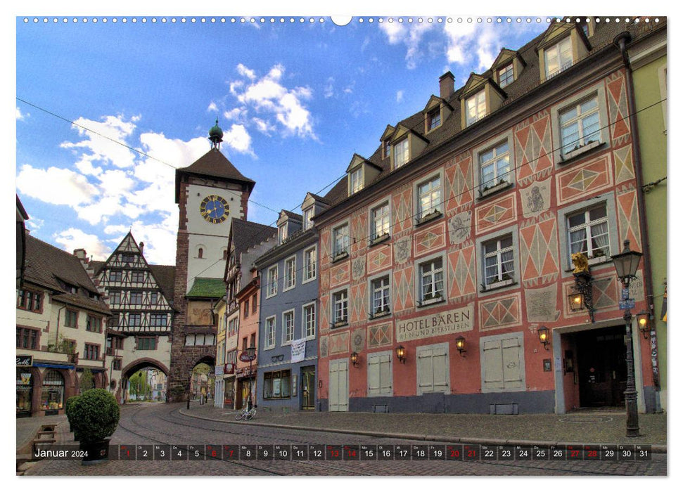 Freiburg - Gesichter einer Stadt (CALVENDO Wandkalender 2024)