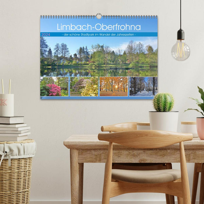 Limbach-Oberfrohna - the beautiful city park through the seasons (CALVENDO wall calendar 2024) 