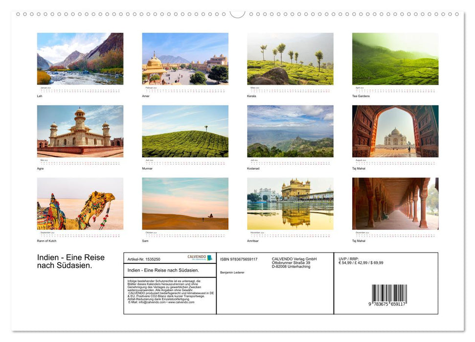 India - A journey to South Asia. (CALVENDO wall calendar 2024) 