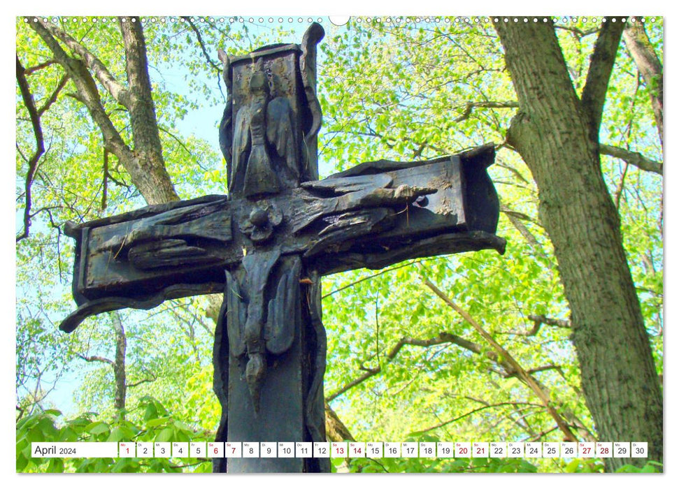 Versöhnung über Gräbern - Der Waldfriedhof in Rossitten (CALVENDO Premium Wandkalender 2024)