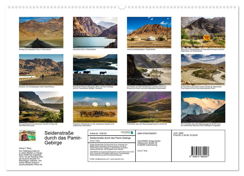 Auf der Seidenstraße durch das Pamir-Gebirge (CALVENDO Premium Wandkalender 2024)