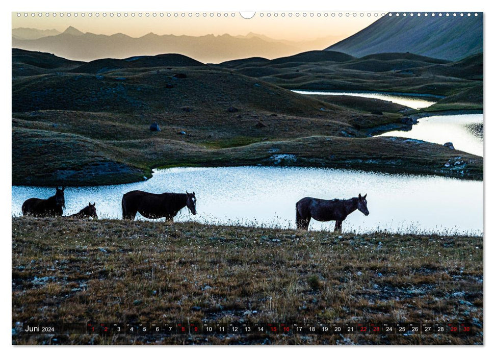 Auf der Seidenstraße durch das Pamir-Gebirge (CALVENDO Premium Wandkalender 2024)