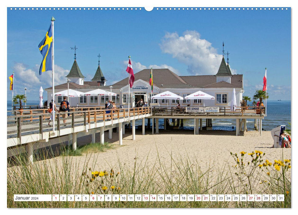 Insel Usedom - Wellen, Strand und mehr (CALVENDO Wandkalender 2024)