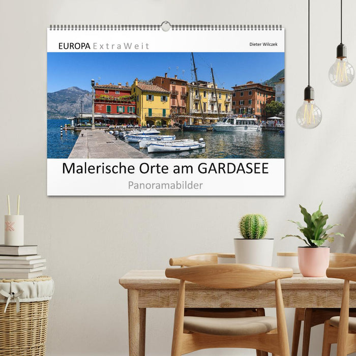 Malerische Orte am GARDASEE - Panoramabilder (CALVENDO Wandkalender 2024)