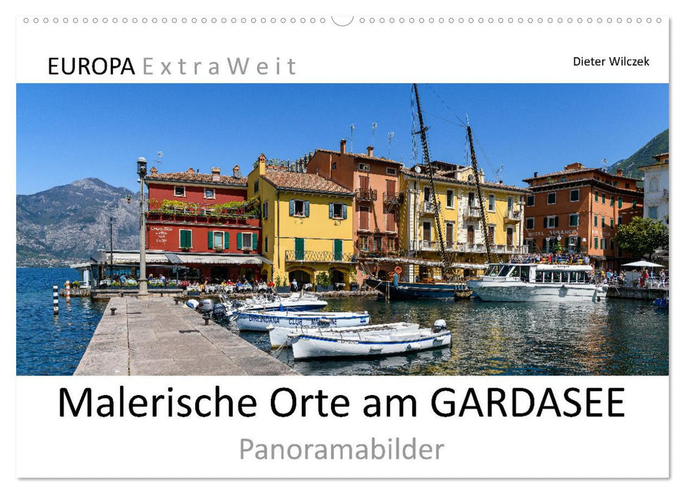 Malerische Orte am GARDASEE - Panoramabilder (CALVENDO Wandkalender 2024)