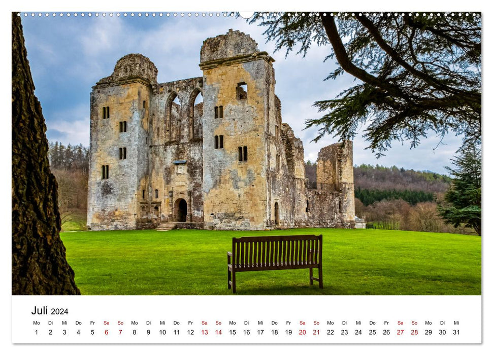 Bank mit Aussicht im Südwesten Englands (CALVENDO Premium Wandkalender 2024)