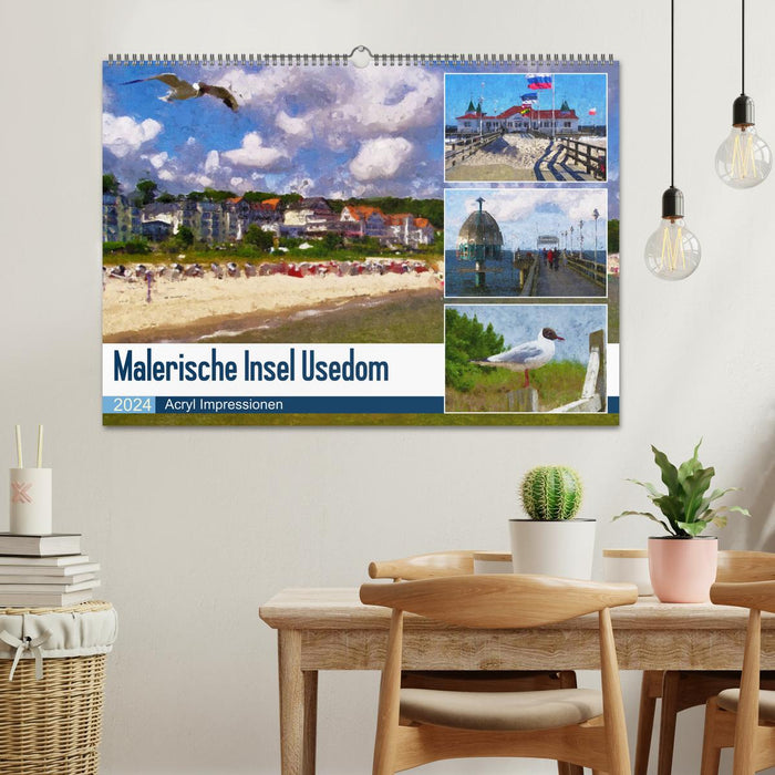 Picturesque island of Usedom - acrylic impressions (CALVENDO wall calendar 2024) 