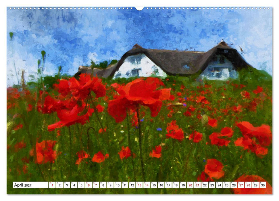 Malerische Insel Usedom - Acryl Impressionen (CALVENDO Wandkalender 2024)