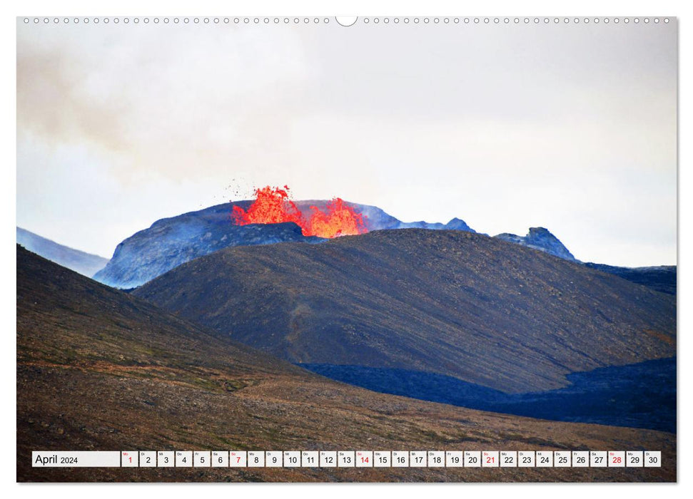 FAGRADALSFJALL 2021, Islands spektakulärer Vulkanausbruch (CALVENDO Premium Wandkalender 2024)