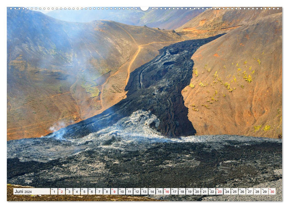 FAGRADALSFJALL 2021, Islands spektakulärer Vulkanausbruch (CALVENDO Premium Wandkalender 2024)