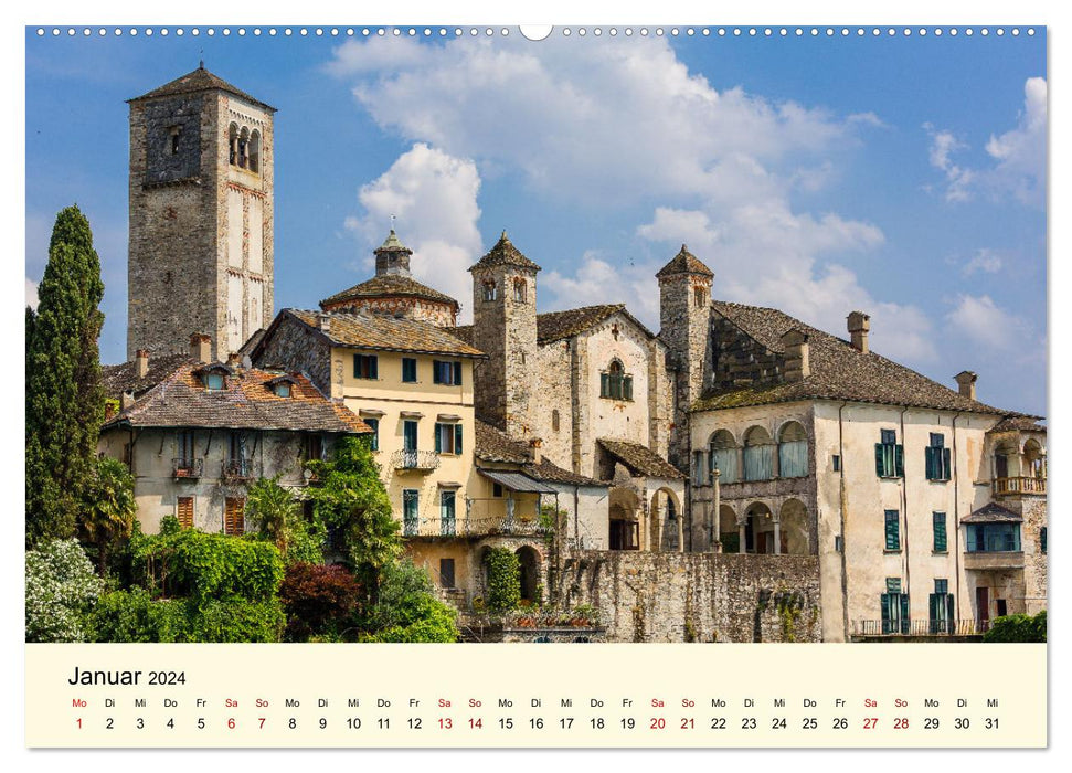 Ortasee - Perle des Piemont (CALVENDO Premium Wandkalender 2024)