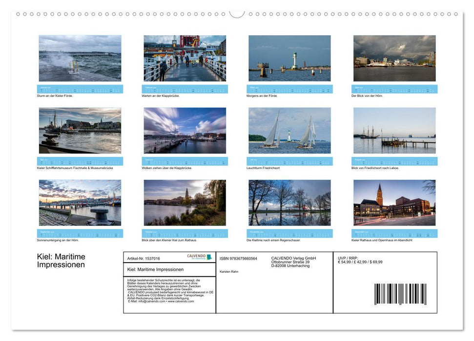 Kiel: Maritime Impressionen (CALVENDO Wandkalender 2024)