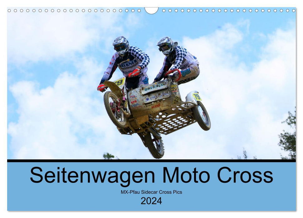 Seitenwagen Moto Cross-MX-Pfau Sidecar Cross pics (CALVENDO Wandkalender 2024)