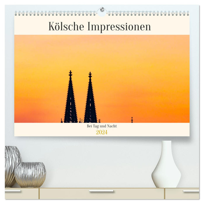 Kölsche Impressionen bei Tag und Nacht (CALVENDO Premium Wandkalender 2024)