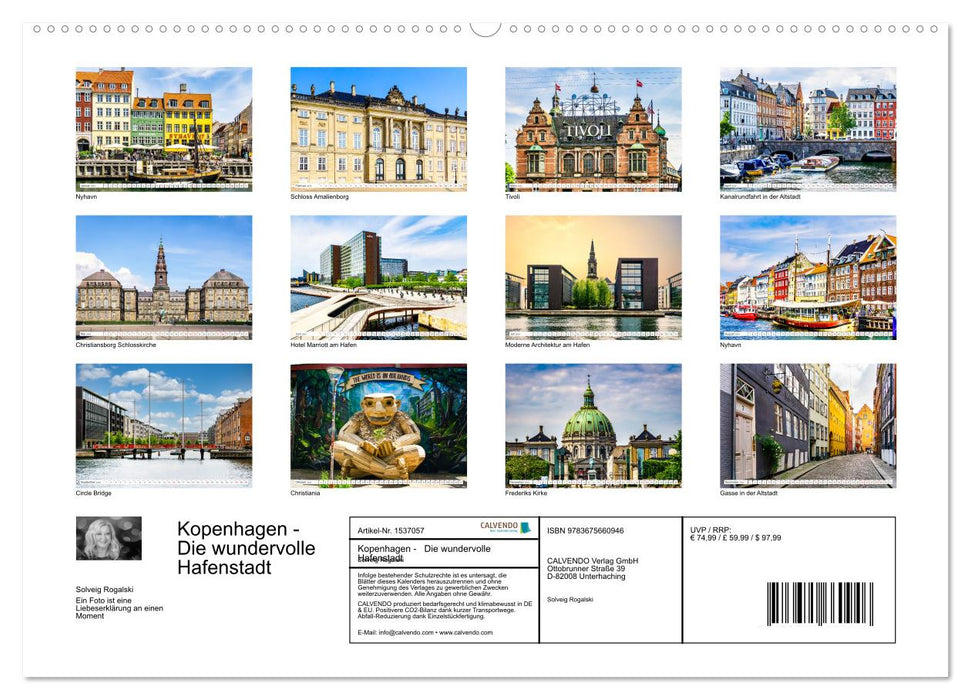 Kopenhagen - Die wundervolle Hafenstadt (CALVENDO Premium Wandkalender 2024)