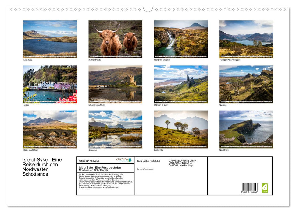 Isle of Skye - Eine Reise durch den Nordwesten Schottlands (CALVENDO Wandkalender 2024)