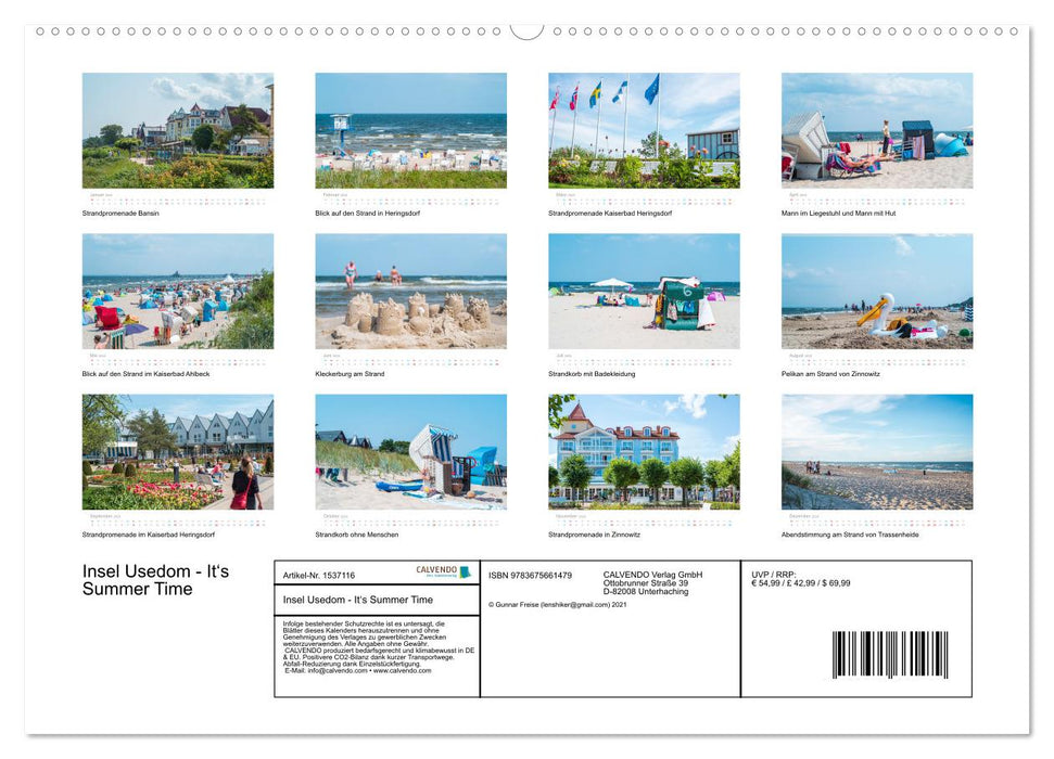 Insel Usedom - It‘s Summer Time (CALVENDO Wandkalender 2024)