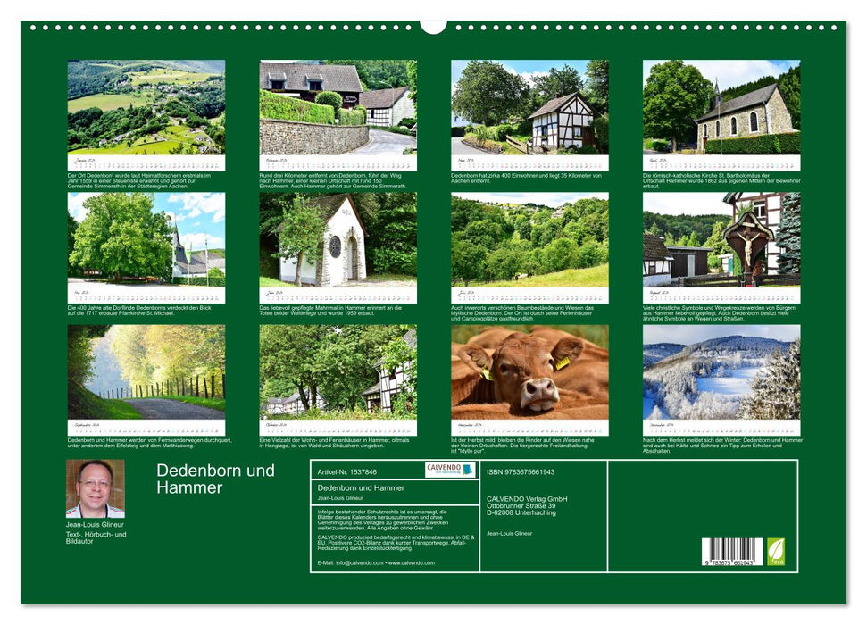 Dedenborn und Hammer (CALVENDO Wandkalender 2024)