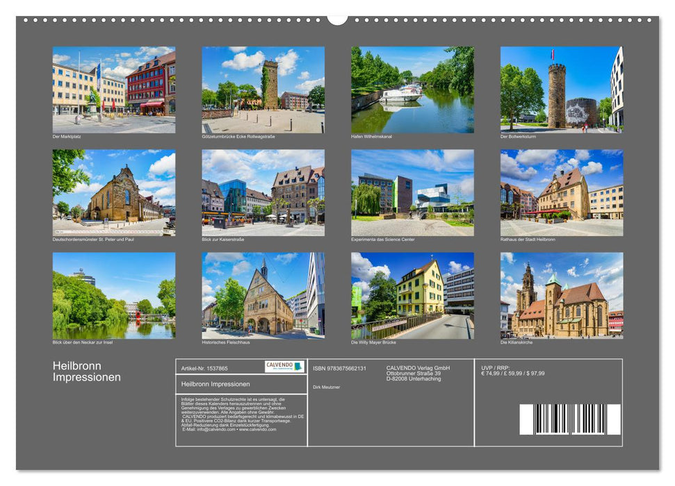 Heilbronn Impressionen (CALVENDO Premium Wandkalender 2024)