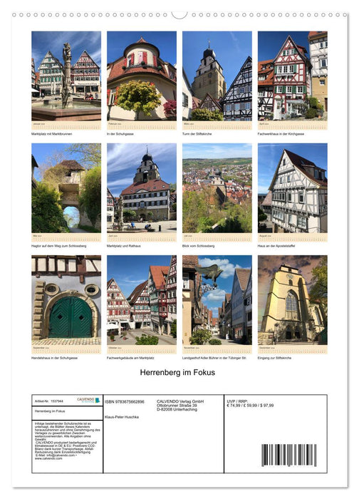 Herrenberg im Fokus (CALVENDO Premium Wandkalender 2024)