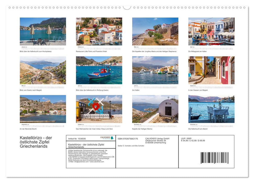 Kastellórizo - easternmost tip of Greece (CALVENDO wall calendar 2024) 