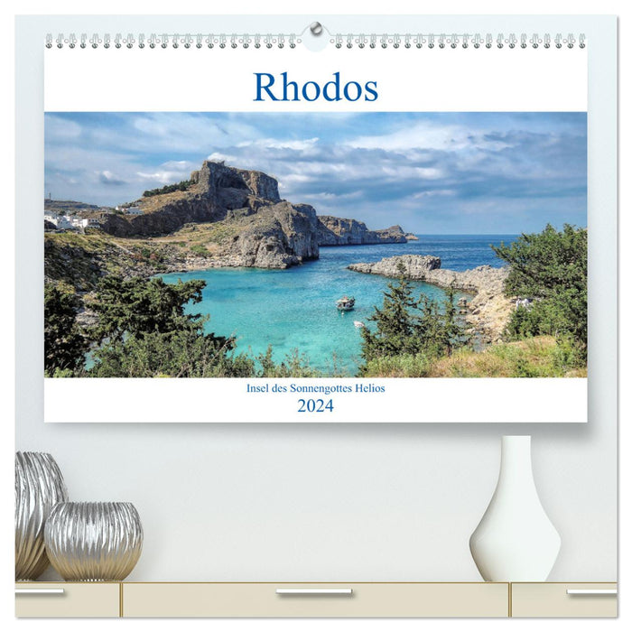 Rhodes - Island of the Sun God Helios (CALVENDO Premium Wall Calendar 2024) 