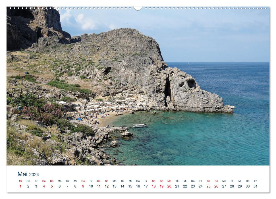 Rhodos - Insel des Sonnengottes Helios (CALVENDO Premium Wandkalender 2024)