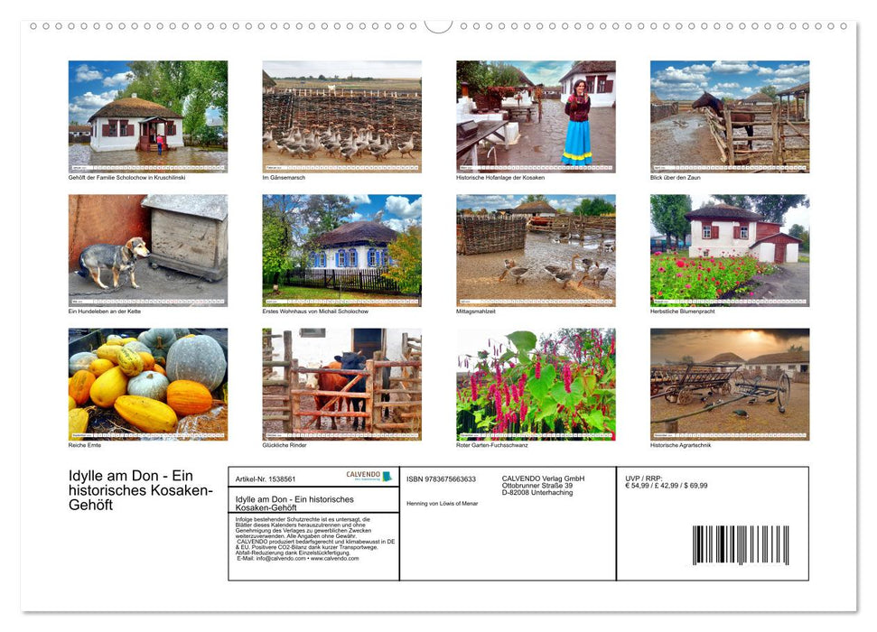 Idyll on the Don - A historic Cossack homestead (CALVENDO wall calendar 2024) 