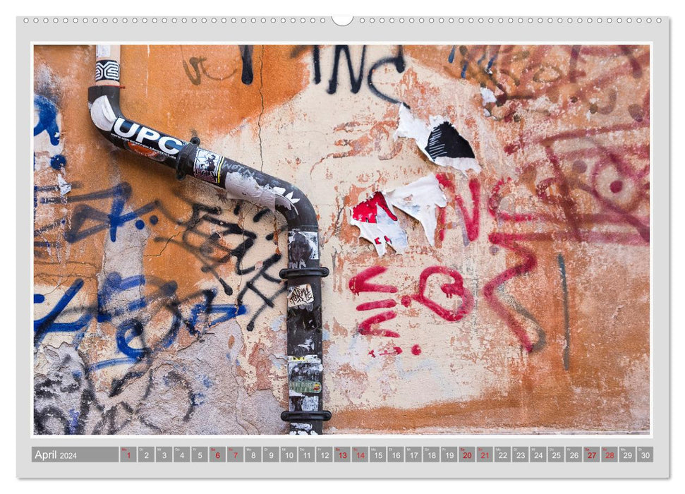 Schmierereien Graffiti & Straßenkunst (CALVENDO Premium Wandkalender 2024)
