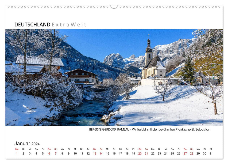 Bergsteigerdorf RAMSAU - Juwel im Berchtesgadener Land (CALVENDO Wandkalender 2024)