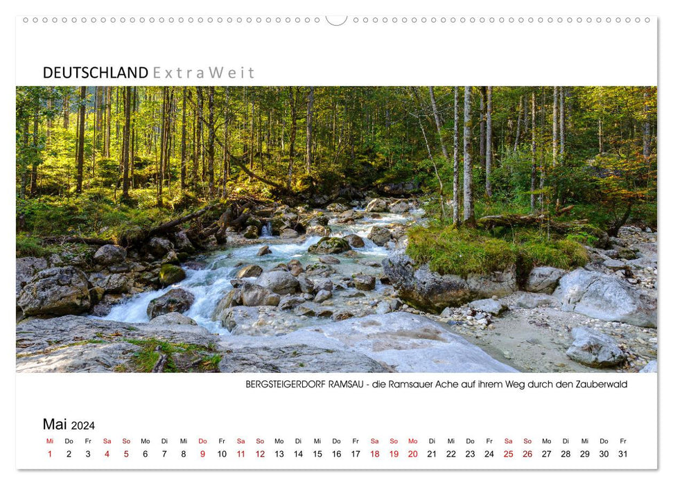 Mountaineering village RAMSAU - jewel in the Berchtesgadener Land (CALVENDO wall calendar 2024) 